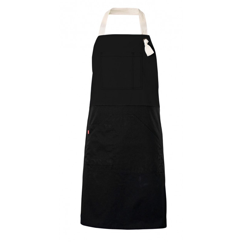 TABLIER BICOLORE À BAVETTE 404210B