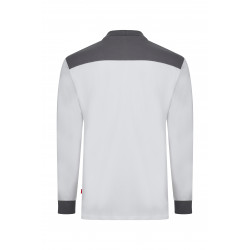 Long sleeve two-tone stretch polo shirt 105529S
