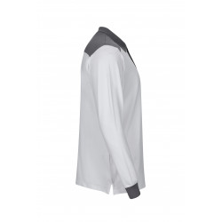 Long sleeve two-tone stretch polo shirt 105529S