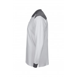 Long sleeve two-tone stretch polo shirt 105529S